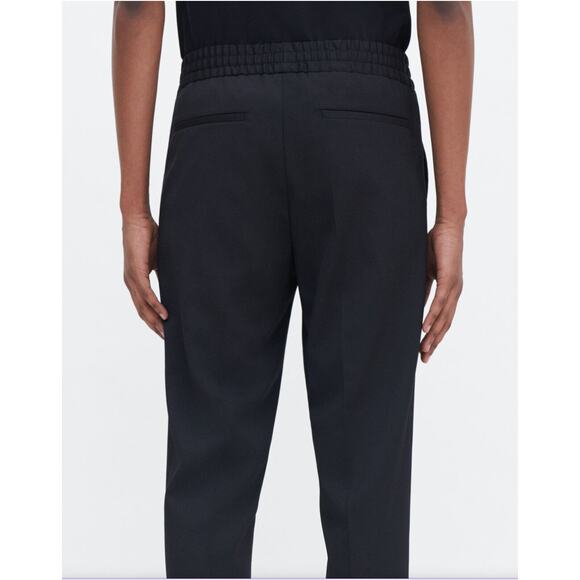 Filippa K Terry Cropped Slim Fit Wool Blend Trousers in Black Men's sz. 48 or M - Picture 2 of 9